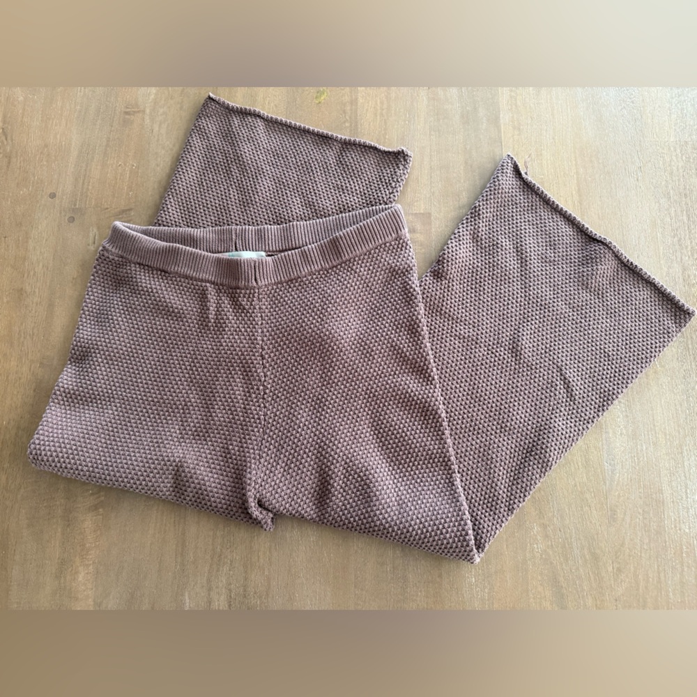 Free People Dusty Mauve Waffle Henley Sweater - Picture 6 of 6